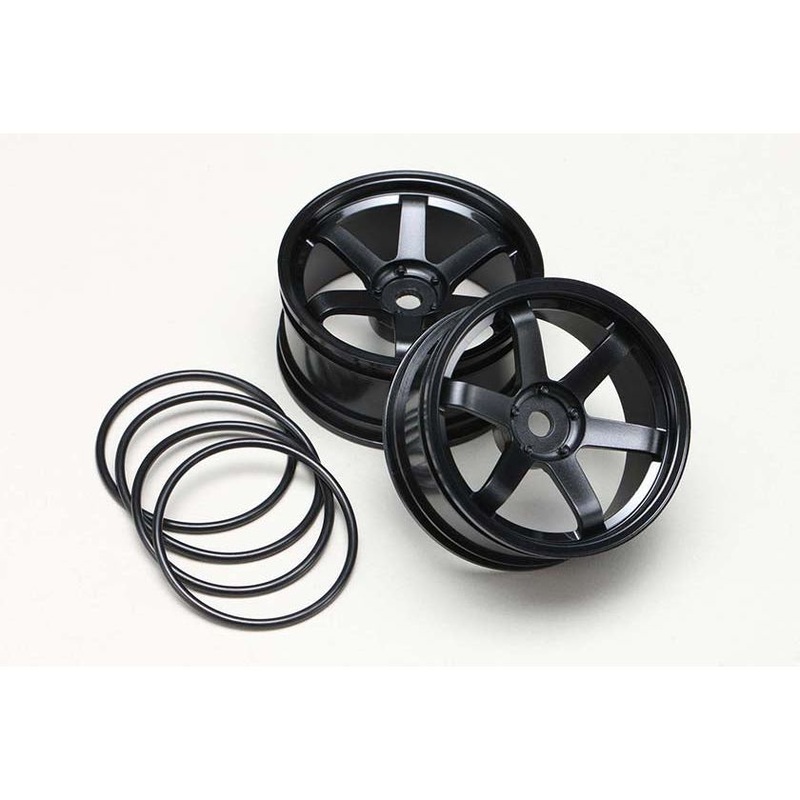 YOKOMO Drift Wheel 6 Spoke offset 5mm(Black)