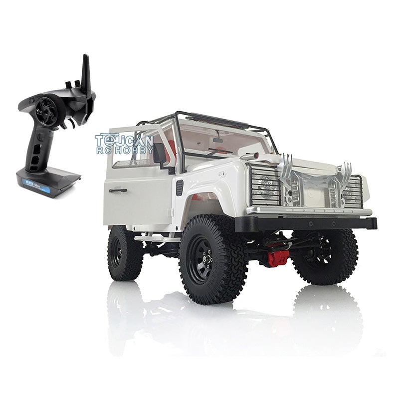 1/10 D90 Radio Controlled Metal Chassis Crawler Car Pickup Model W/ GT5 Radio System Motor ESC Servo Roof Light Sound Blue