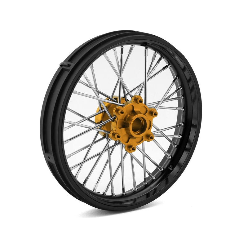 Pro-Line Promoto-MX Pro-Spec Aluminum V2 Bead Pre-Assembled Front Wheel (Black/Gold)