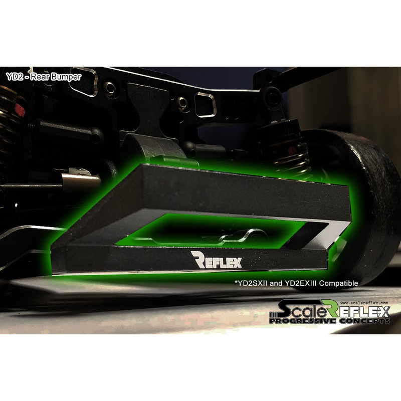 Aluminum Rear Bumper YD2 (Fits GALM & RER) BLACK [Scale Reflex] 865100