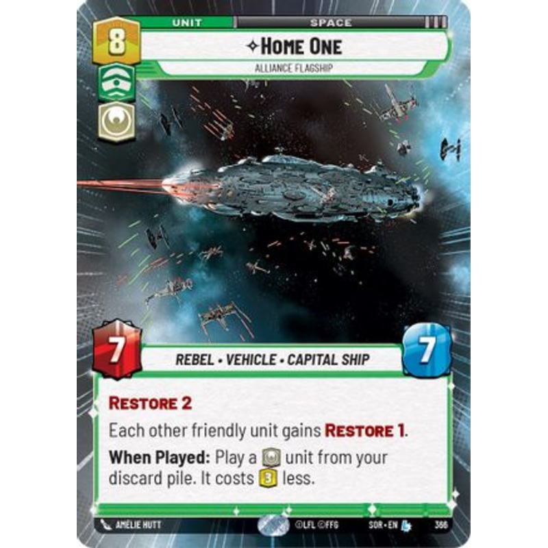 Home One – Alliance Flagship (Hyperspace) (366) – Spark of Rebellion Foil