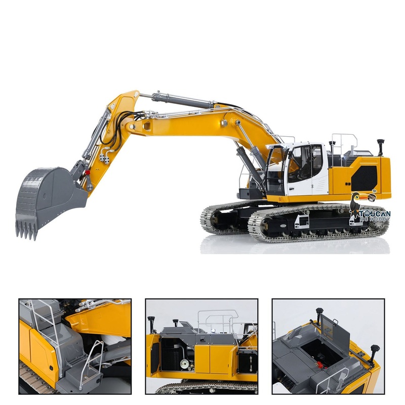 Metal LESU Aoue-LR945 1/14 Hydraulic RC Excavator Simulation Construction Vehicles Remote Control Digger Model Car 7CH Comes WITH Radio System & Battery WITHOUT Charger & Sound