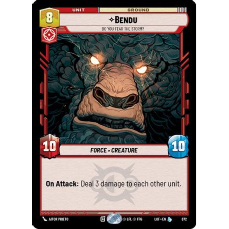 Bendu – Do You Fear the Storm? (Foil) (672) – Legends of the Force Foil Near Mint
