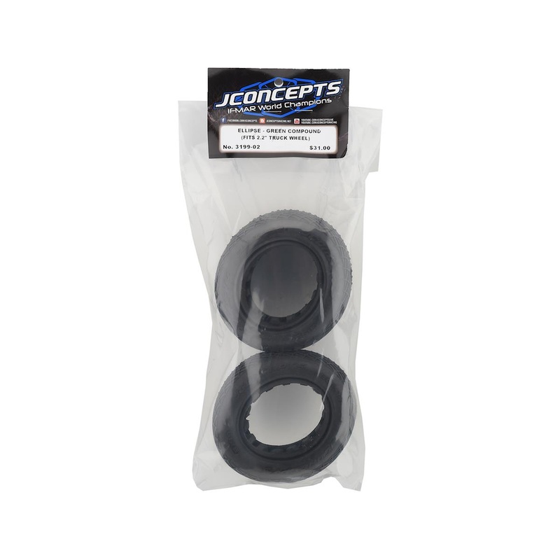 JCO319902 JConcepts Ellipse 2.2″ 1/10 Stadium Truck Tires 2 (Green)