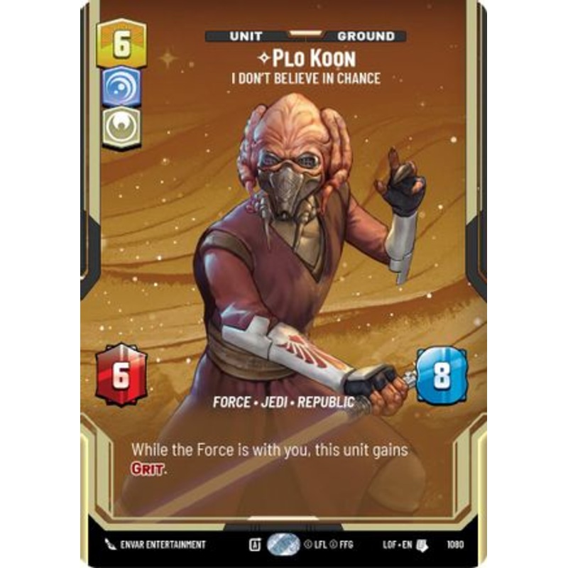 Plo Koon – I Don’t Believe in Chance (Prestige Foil) (1080) – Legends of the Force Foil Near Mint