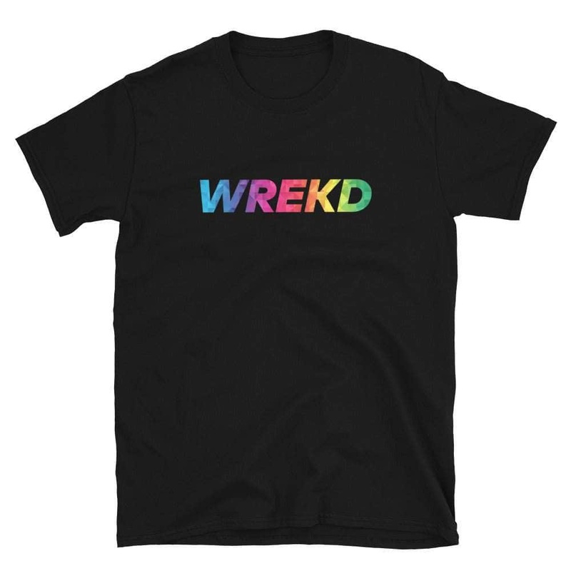 WREKD Colorful Unisex Logo Tee L