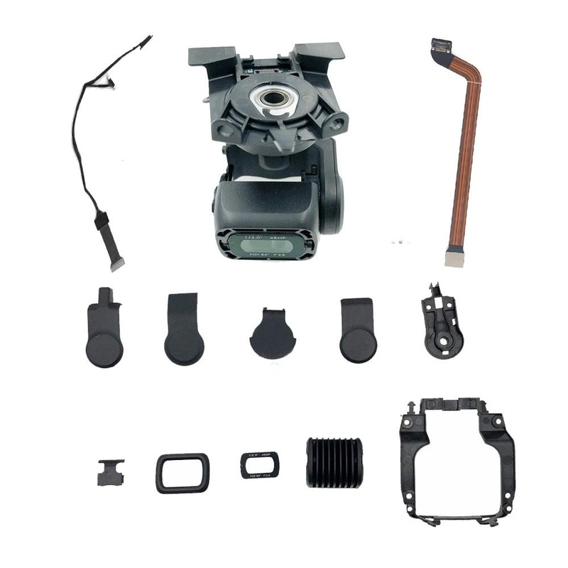 Gimbal Parts for DJI Mavic Air 2 – Gimbal Camera Motor Side/Back Cover Cap Set Lens Glass Ring Signal Flexible Cable  (Used ) Bracket