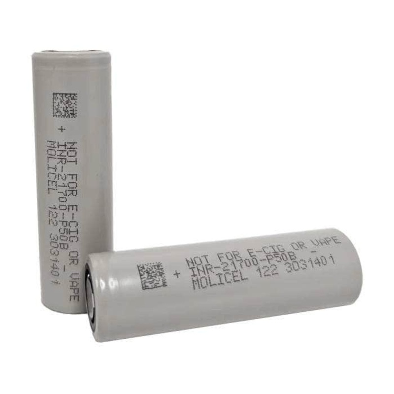 Molicel P50B 21700 5000mAh 60A 3.7V Li-Ion Battery (2pcs)
