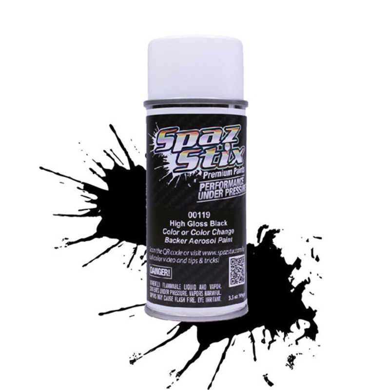 Spaz Stix “High Gloss Black” Backer Spray Paint (3.5oz)