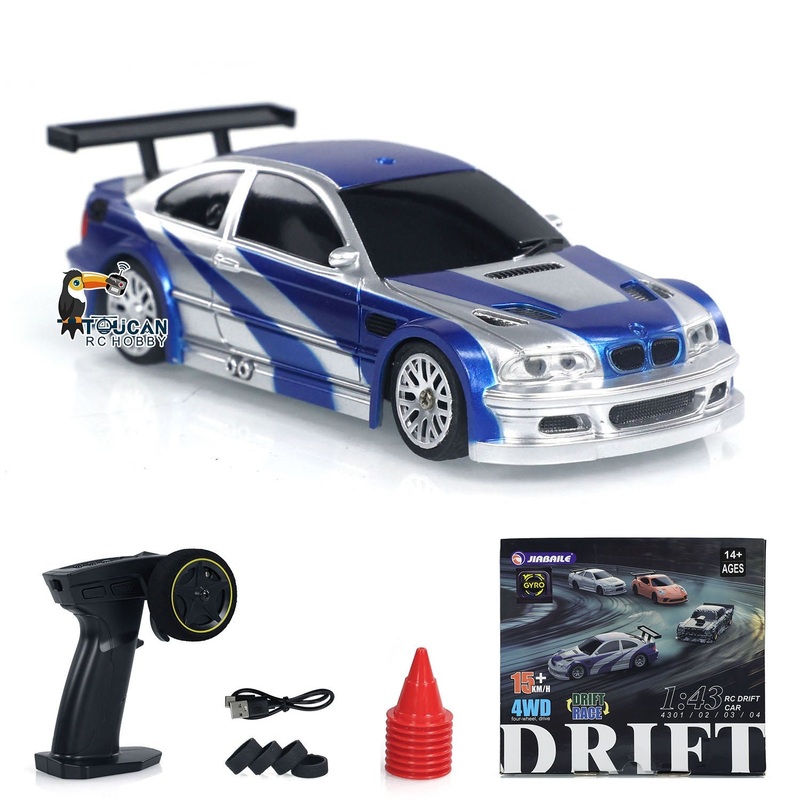 US STOCK RTR RC Race Car Gyro 4*4 Fully Proportional Control Speed Mini Car Toy 1/43 Electric Wireless Control Toy Model