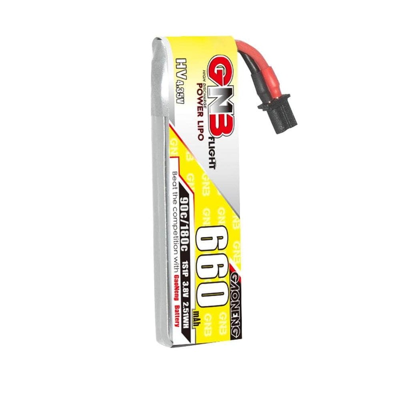 Gaoneng GNB 3.8V 1S 660mAh 90C LiHV Whoop/Micro Battery w/ Cabled – A30