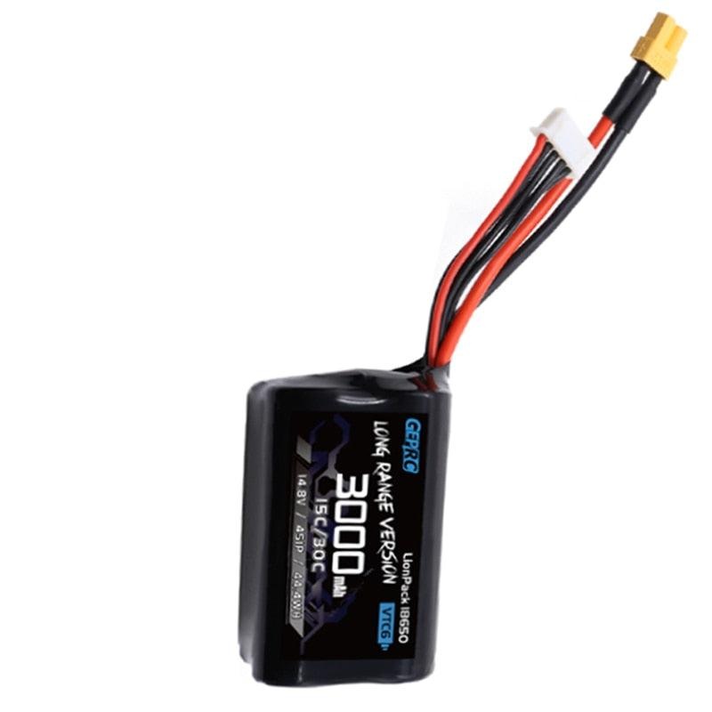 GEPRC 3000mAh Batteries – VTC6 18650 4S1P Battery With XT30 XT60 Plug Suitable For Crocodile Baby4 For RC FPV Quadcopter Freestyle Drone FPV Battery 1PCS XT30 Plug China
