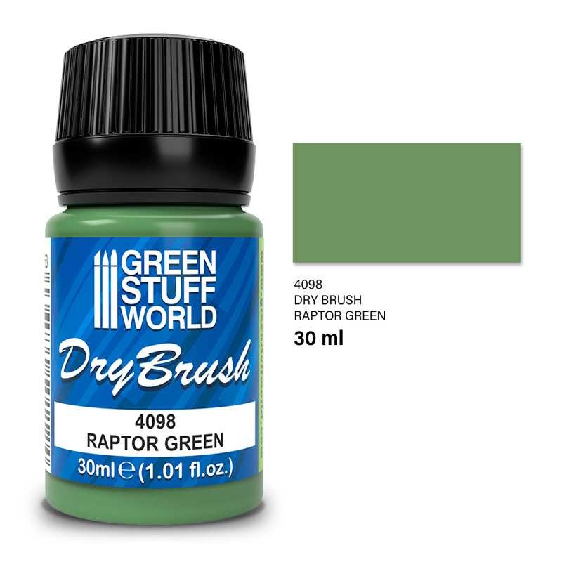 GREEN STUFF WORLD Dry Brush – RAPTOR GREEN 30 ml