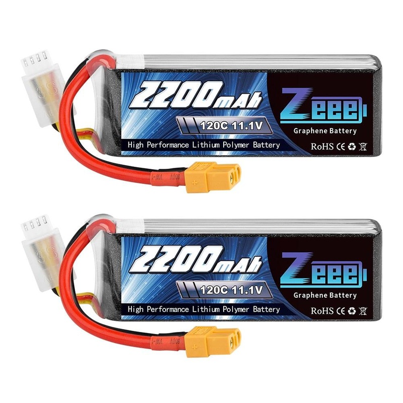 2units Zeee Lipo Battery 11.1V 3S 2200mAh – 120C RC Graphene Lipo Battery with XT60 Plug For FPV RC Helicopter Drone Boat Airplane XT60 Plug China