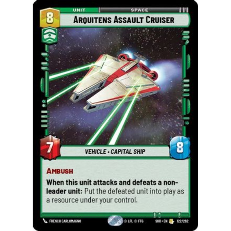 Arquitens Assault Cruiser (122/262) – Shadows of the Galaxy Foil