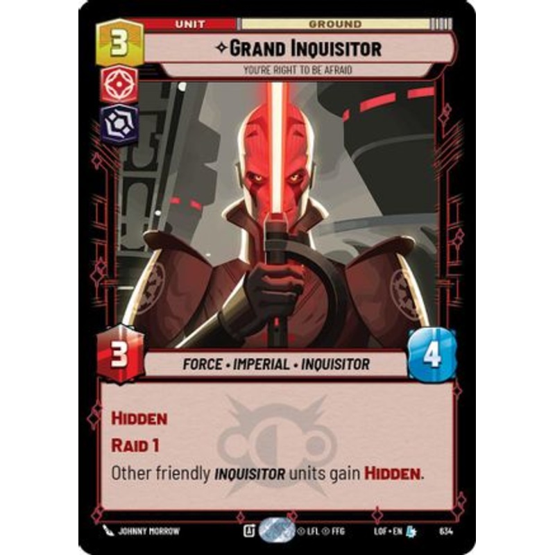 Grand Inquisitor – You’re Right to Be Afraid (Foil) (634) – Legends of the Force Foil Near Mint