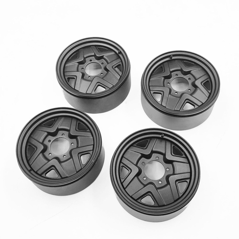 CC Hand Vintage Metal Wheel Hubs A for 1/6 Scale Capo Sixer1 Remote Control Rock Crawler Car Off-Road Vehicles DIY Model 4PCs With Screw Nuts