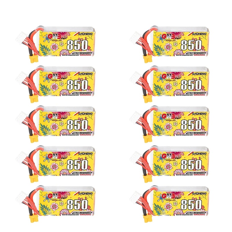 GNB 4S HV 15.2V 850mAh 120C/240C Lipo Drone Battery With XT30 10PCS