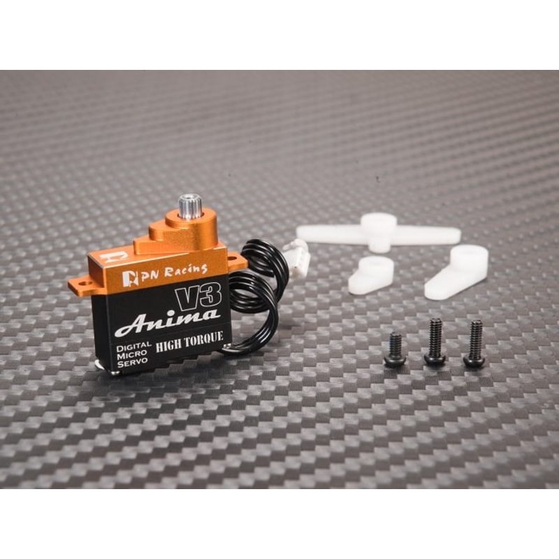 V3 Anima SLIM PROFILE High Torque Titanium Gear Digital Micro Servo (1-28) .051sec – 41 oz-in [PN Racing] 500833