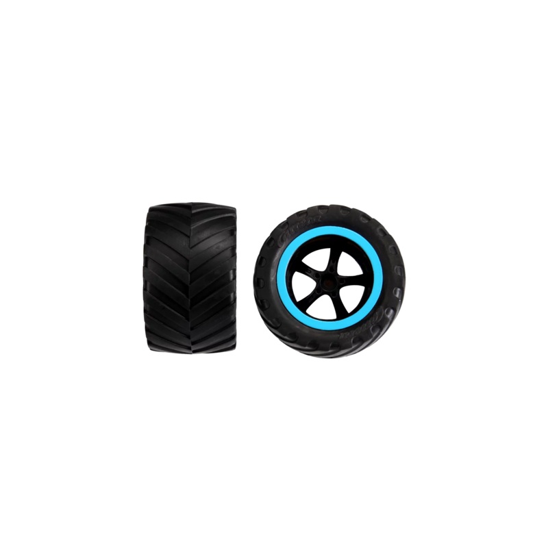 2 rear tyres with wheel rims for Bone Racer (182013)