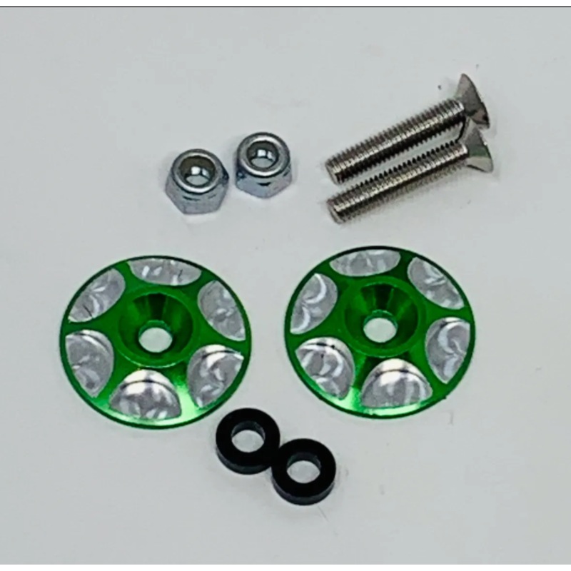443-3 McAllister Racing Large Sprint Car Wing Buttons, Green