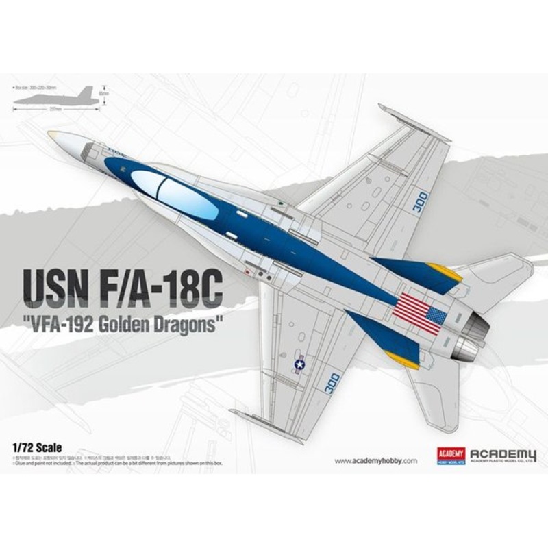 ACADEMY 1/72 USN F/A-18C “VFA-192 Golden Dragons”