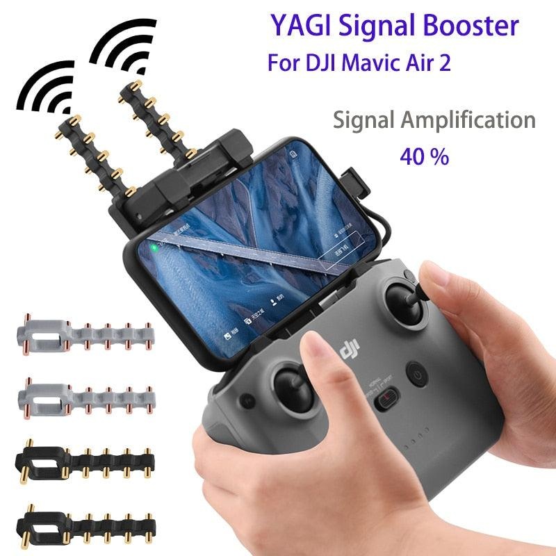 Drone Yagi Antenna For DJI Mavic air 2/2s Remote Controller Signal Booster Antenna Range Extender Mavic mini 2 Drone Accessories Joystick Guard Grey