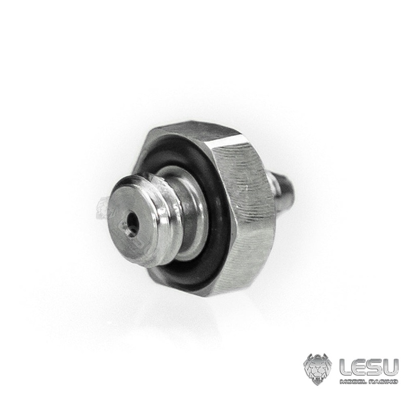 LESU M3 Straight Nozzle Stainless Steel Nozzle 2x1mm for RC Hydraulic Dump Truck Remote Control Construction Vehicles DIY Model A