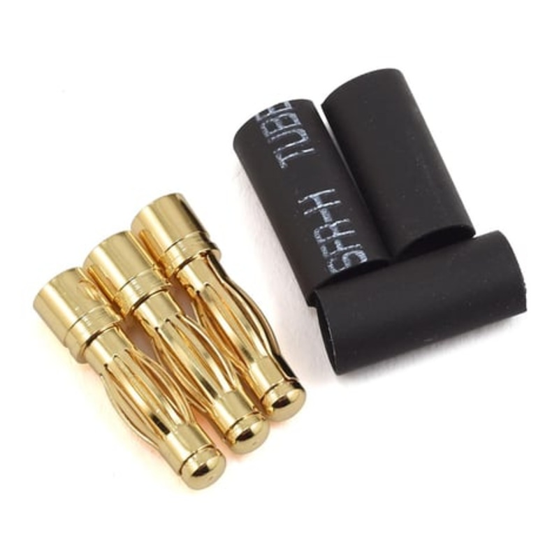 PTK-5049 ProTek RC 4mm Serrated Male Bullet Connector (3 Male)