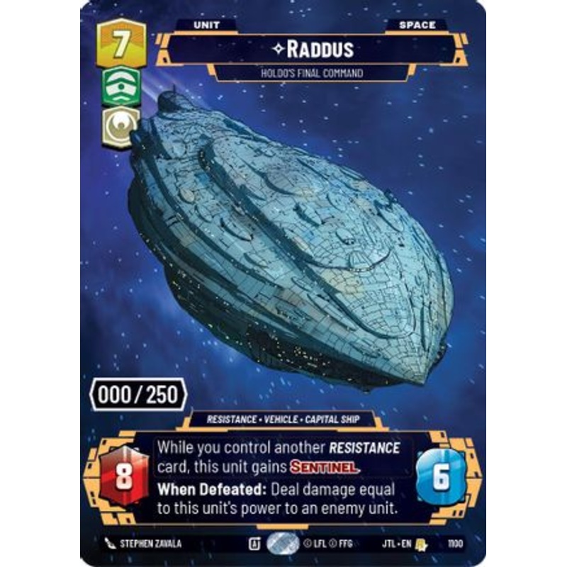 Raddus – Holdo’s Final Command (Serialized) (1100) – Jump to Lightspeed Foil