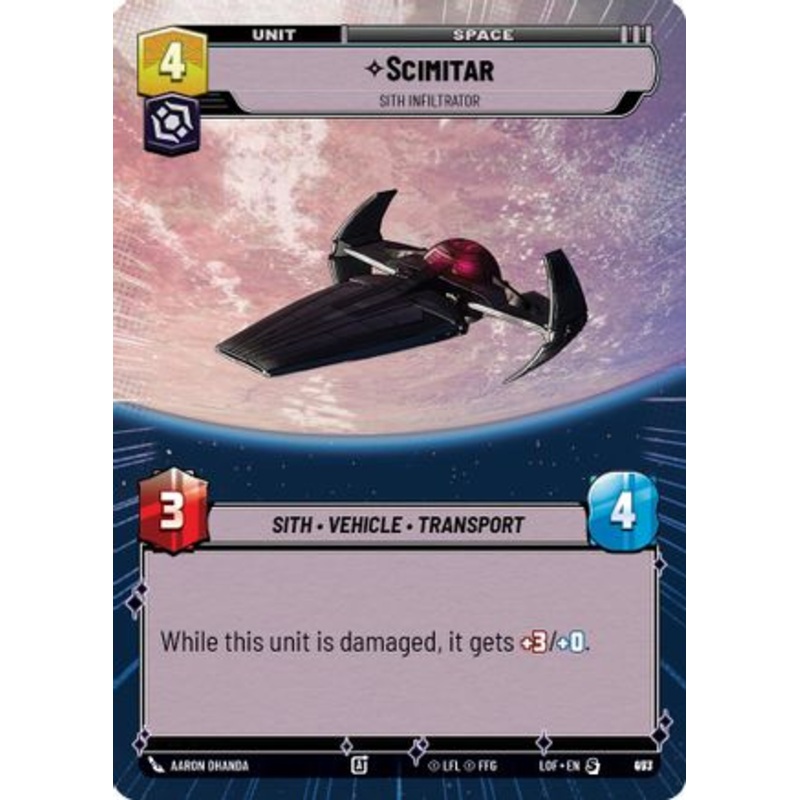 Scimitar – Sith Infiltrator (Hyperspace Foil) (973) – Legends of the Force Foil Near Mint