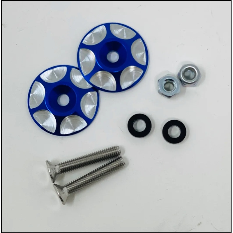443-2 McAllister Racing Large Sprint Car Wing Buttons, Blue