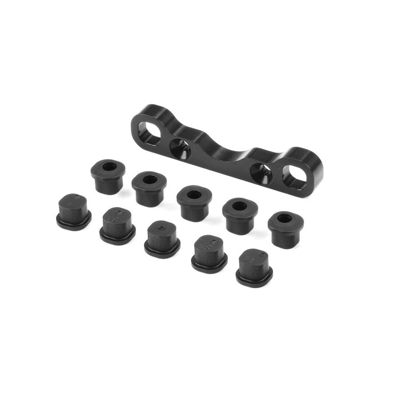 353333 Xray XB8 Alu Rear Lower Susp Holder for Semi-Split Bulkhead – F