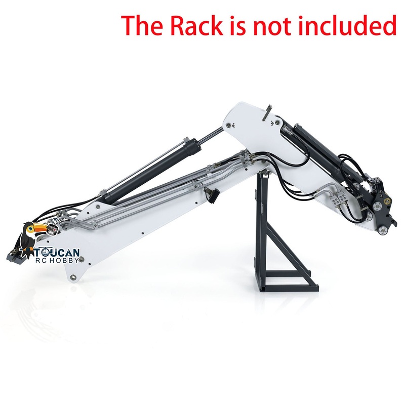 CUT 1/14 Two-section Arms Painted for K970-300 RC Car Remote Control Hydraulic Excavator Model Spare Parts Accessory DIY White