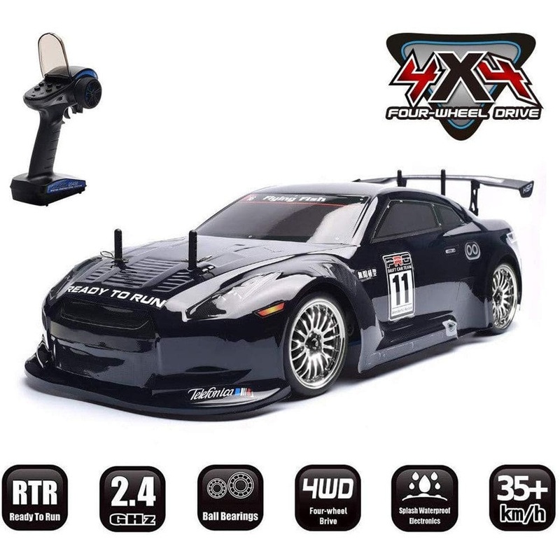 HSP Racing Rc Car 4wd 1/10 Electric Power On Road High Speed Drift Car 94123 Flying Fish