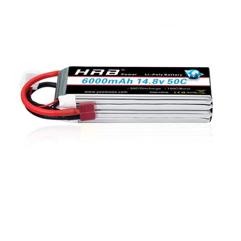 HRB 4S 14.8V Lipo Battery 6000mah – 50C Deans XT60 T EC5 XT90 Cars Quadcopter Helicopter Racing Airplanes Boat XT90-S China 50C