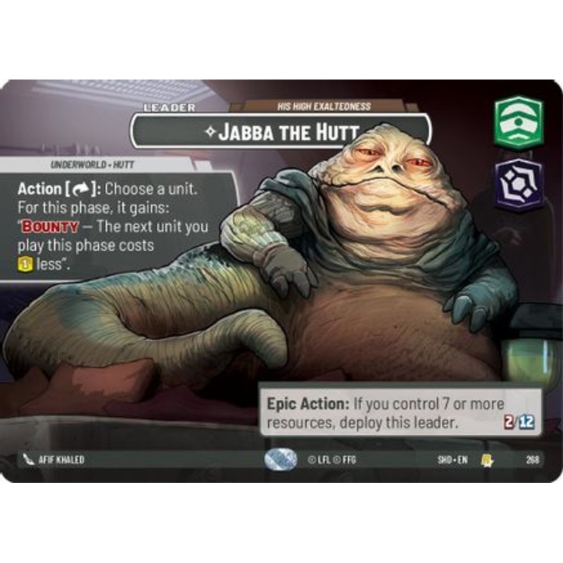 Jabba the Hutt – His High Exaltedness (Showcase) (268) – Shadows of the Galaxy Foil