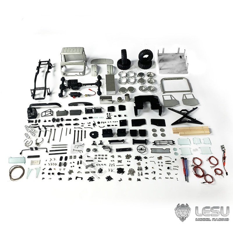 LESU RC Off-Road Truck Rubber Tyres Metal Carriage Wheel Hubs Battery Box for 1/10 Scale 4×4 U406 Remote Controlled Car 1PC 1/10 Off-Road Vehicle UM406 Kits