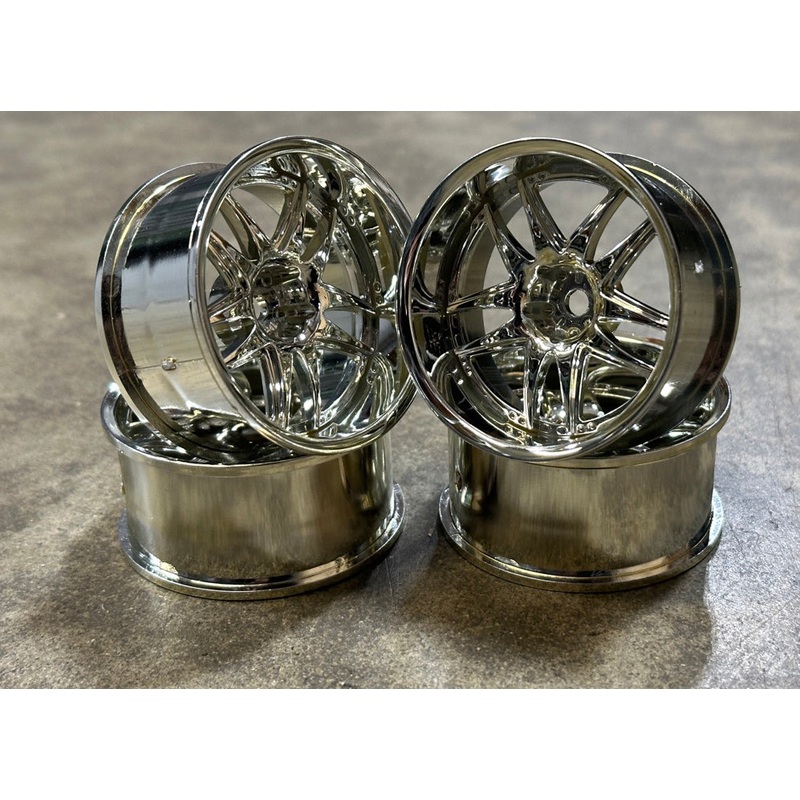 1-10 VOLK RACING GT-V RIMS – DEEP DISH +9 CHROME (4 PACK) [K SPORT] GTV-4010S-9mm