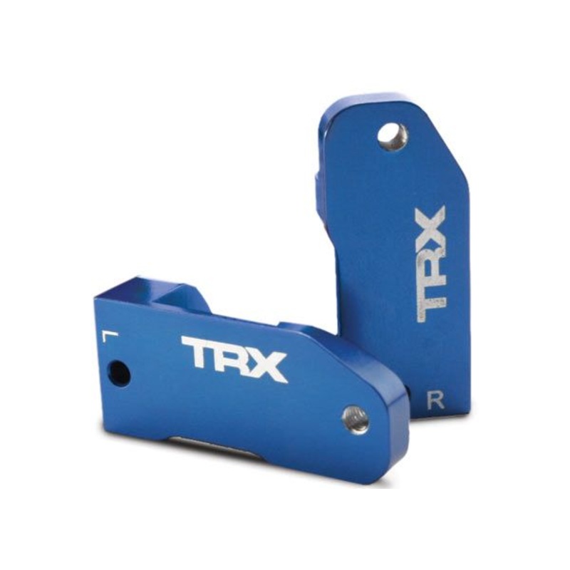 3632A – Traxxas Caster blocks, 30-degree, blue-anodized 6061-T6 aluminum (left & right)/ suspension screw