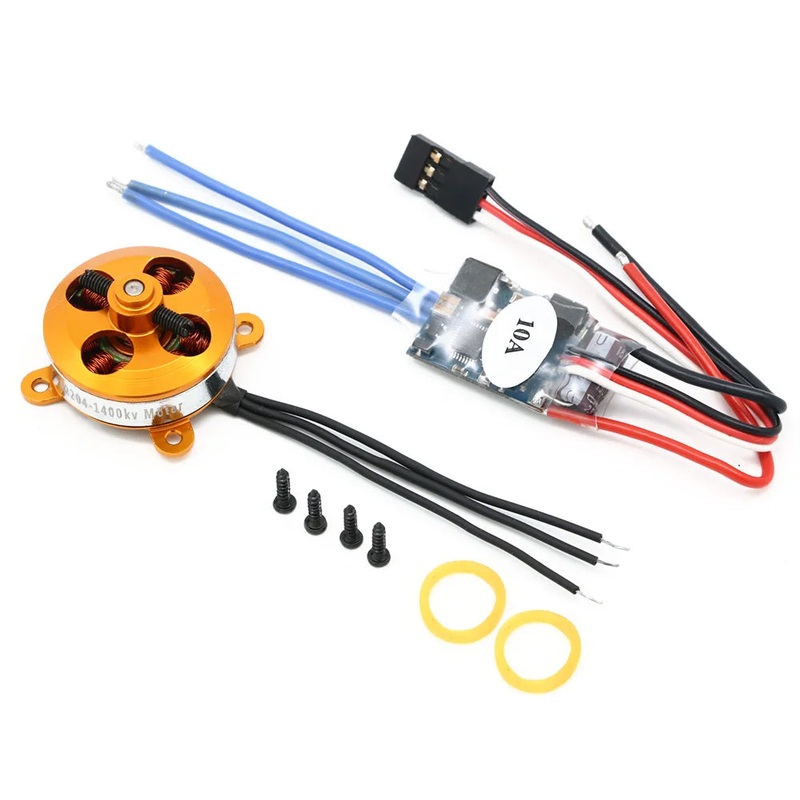 A2204 1400KV Brushless Motor with 10A ESC Combo for 23S RC Drone Quadcopter Fixed Wing motor and ESC