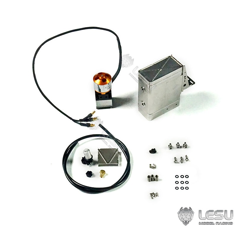 LESU Metal Hydraulic Oil Pump Motor Tank Spare Part Suitable for 1/14 Bidirectional ESC RC Dumper TAMIYA DIY Cars Hobby Model Parts