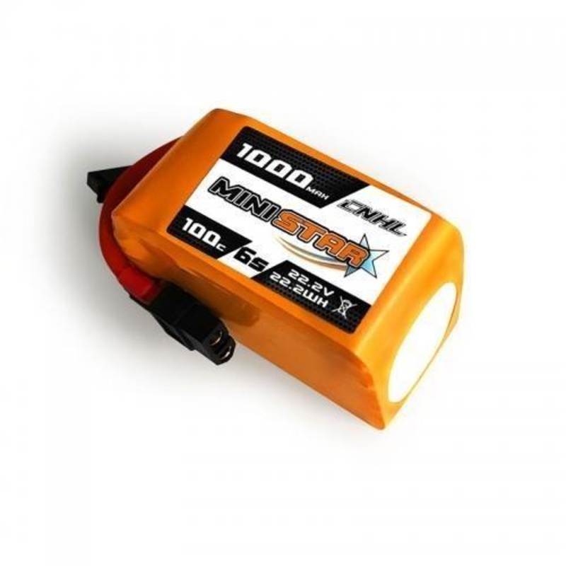 MiniStar 6S 1000mAh 100C LiPo Battery with XT60 Connector