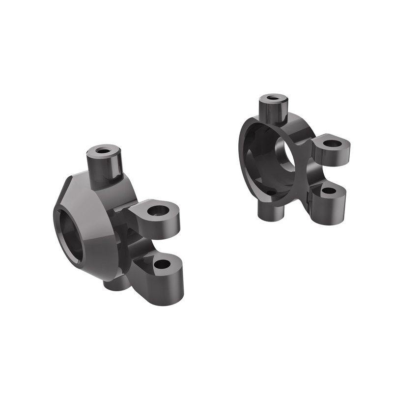 Traxxas TRX-4M Aluminum Steering Blocks (L&R) (Assorted Colors) Dark Titanium (Gray)