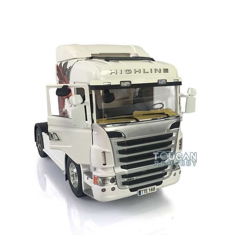 Toucan Hobby Plastic 1/14 Painted R730 RC Tractor Truck Radio Controlled Trailer Motor KIT DIY Model Smoking Gripen 1PC 4X2 Tractor Truck Comes WITH 1PC Motor Only