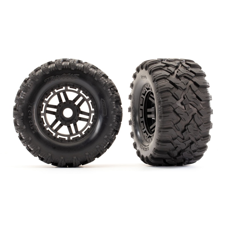 Traxxas Maxx 2.8″ All-Terrain Pre-Mounted Tires (2) (Black)