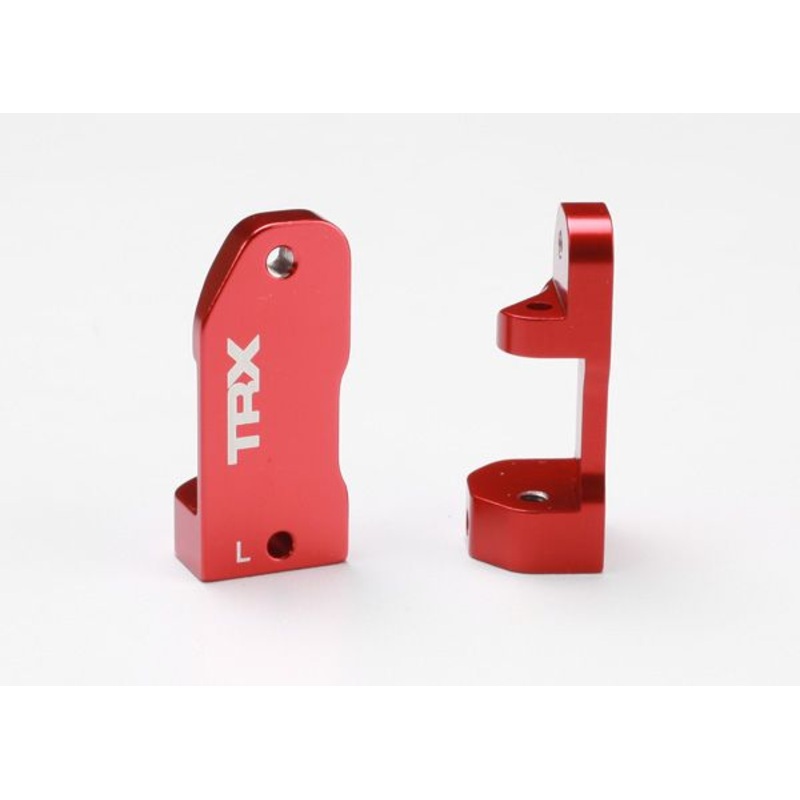3632X – Traxxas Caster blocks, 30-degree, red-anodized 6061-T6 aluminum (left & right)/ suspension screw pin (2)