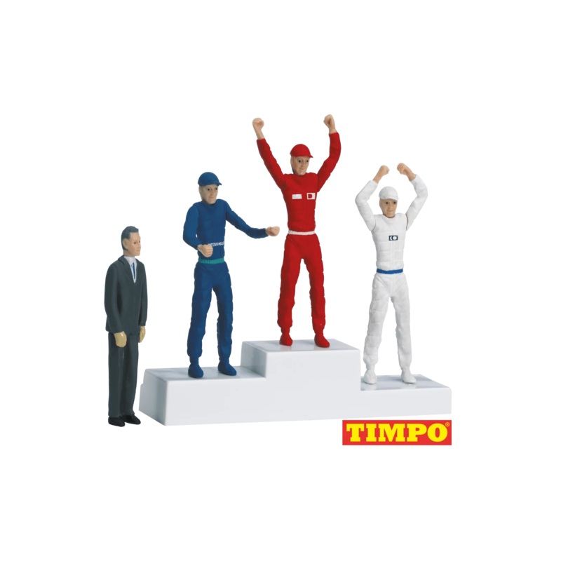 Victors’ podium with set of figures