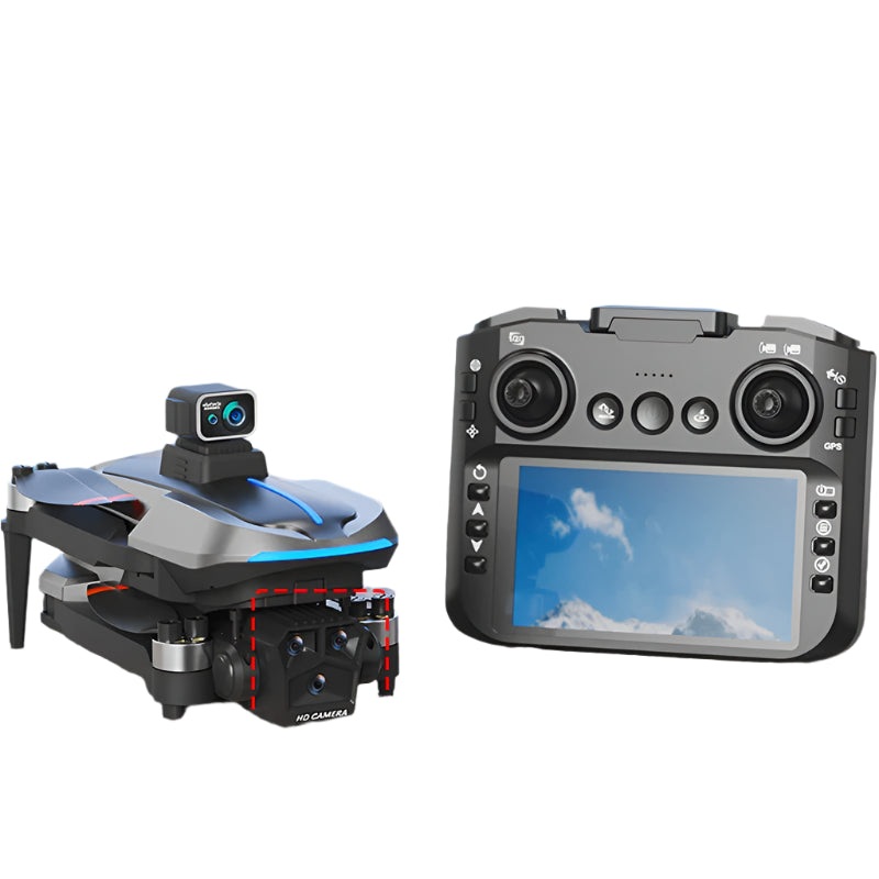 AE8 Drone – 8K HD Camera 360 Obstacle Avoidance Aerial Photography QuadCopter With 4.5 Inch Screen Remote Controller Screen RC-NO-OAS