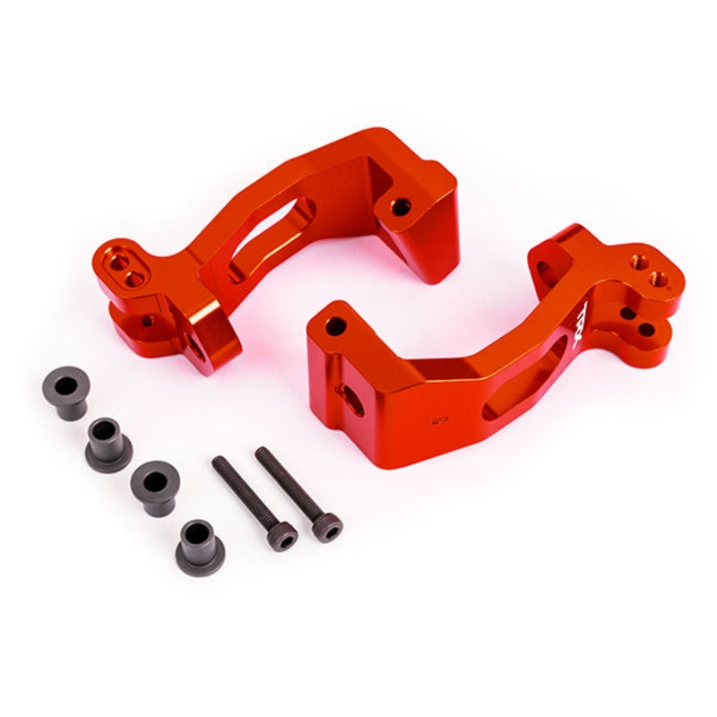 Traxxas Sledge Caster Blocks L/R ALUM RED